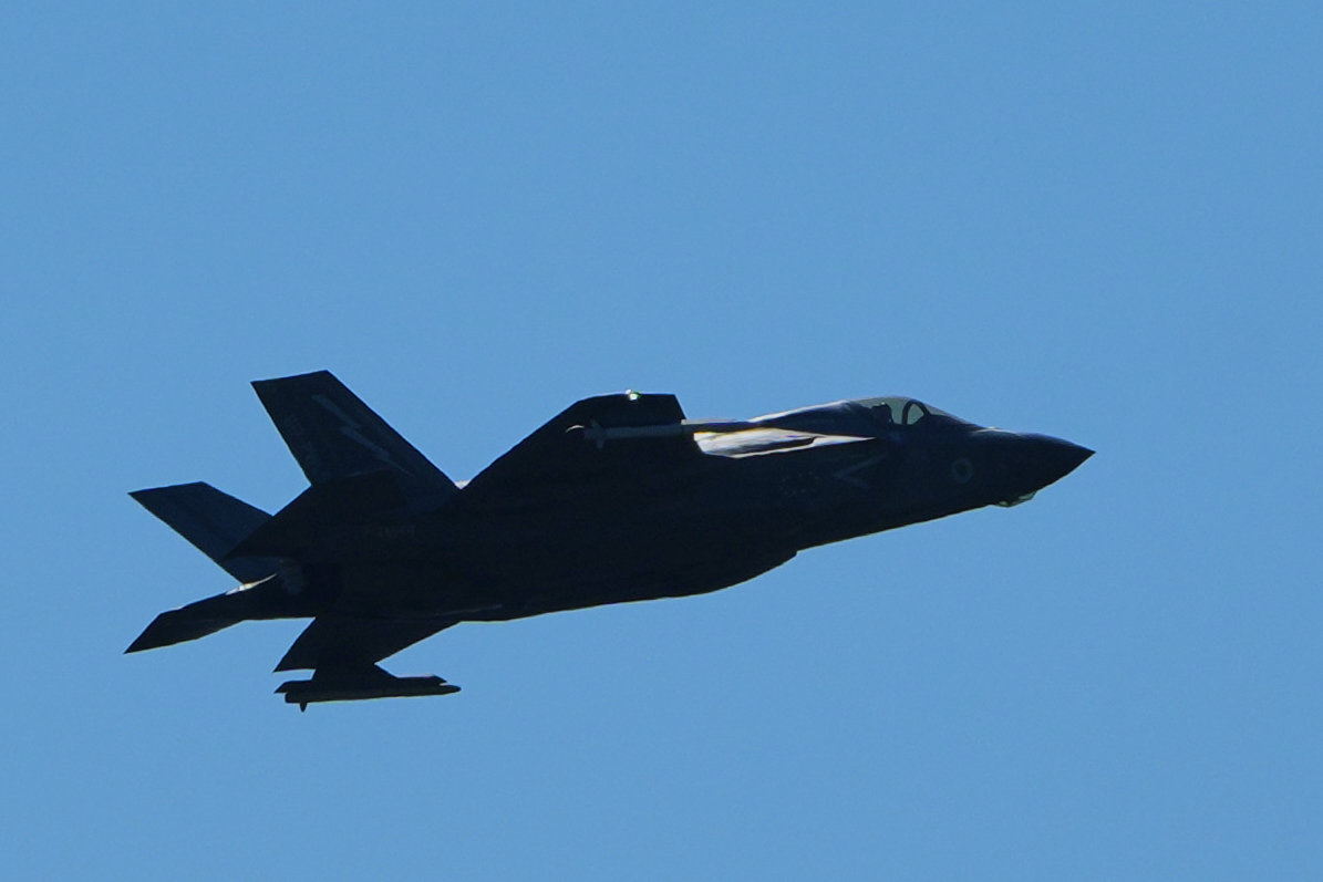 A Fighter Jet prepares for landing at the U.K.'s RAF Akrotiri air base.