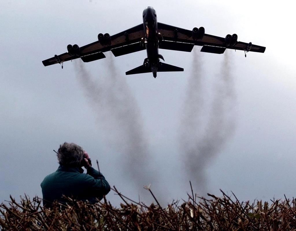 A B-52 bomber aircraft belonging to the US Air Force