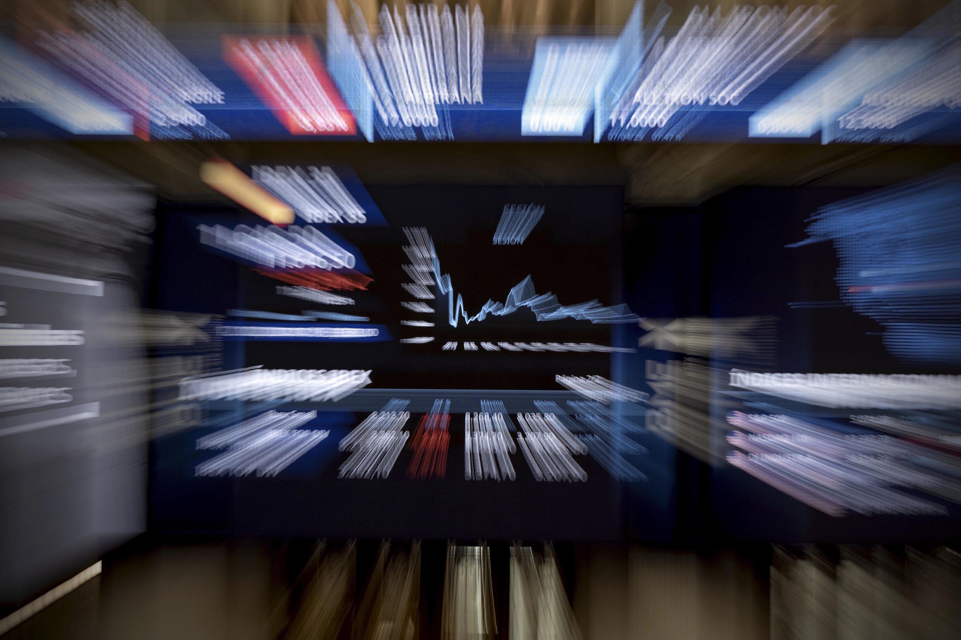 Interior of the Madrid Stock Exchange.