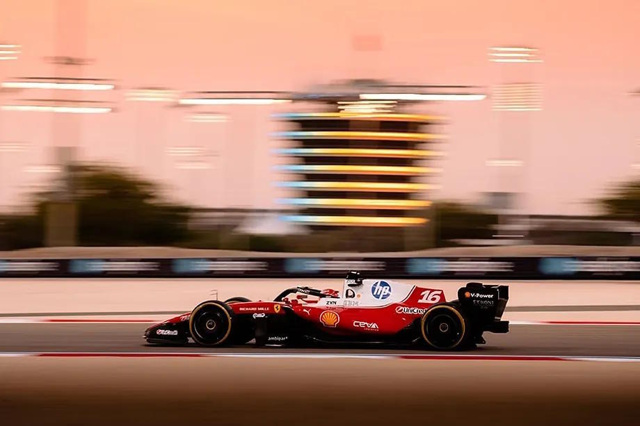 Leclerc, with the SF-26, during the Bahrain tests.