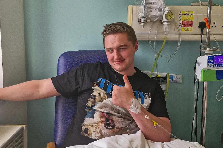 Finnian Garbutt, in a hospital.