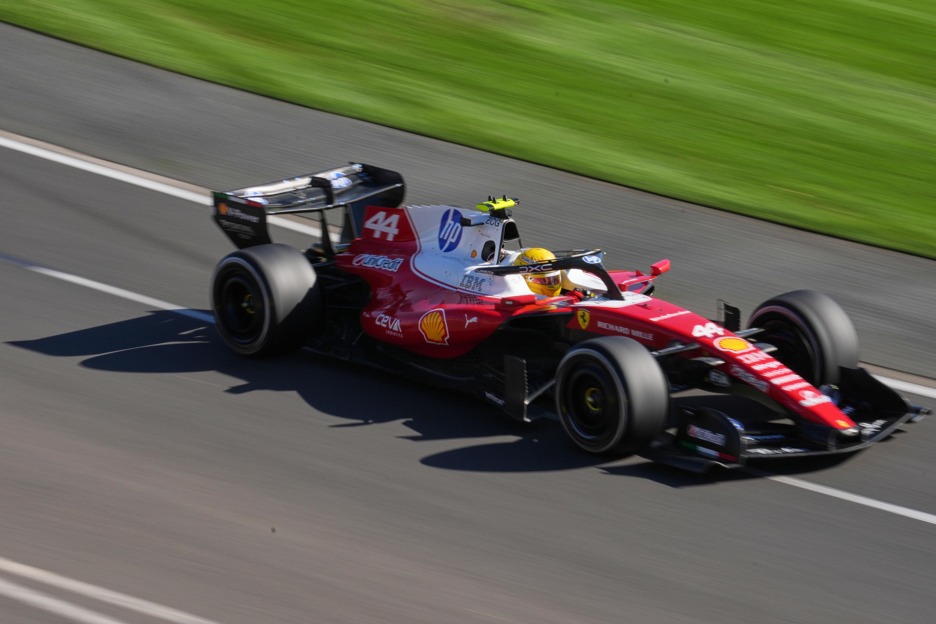 Ferrari driver Lewis Hamilton at Albert Park, in Melbourne, Australia.