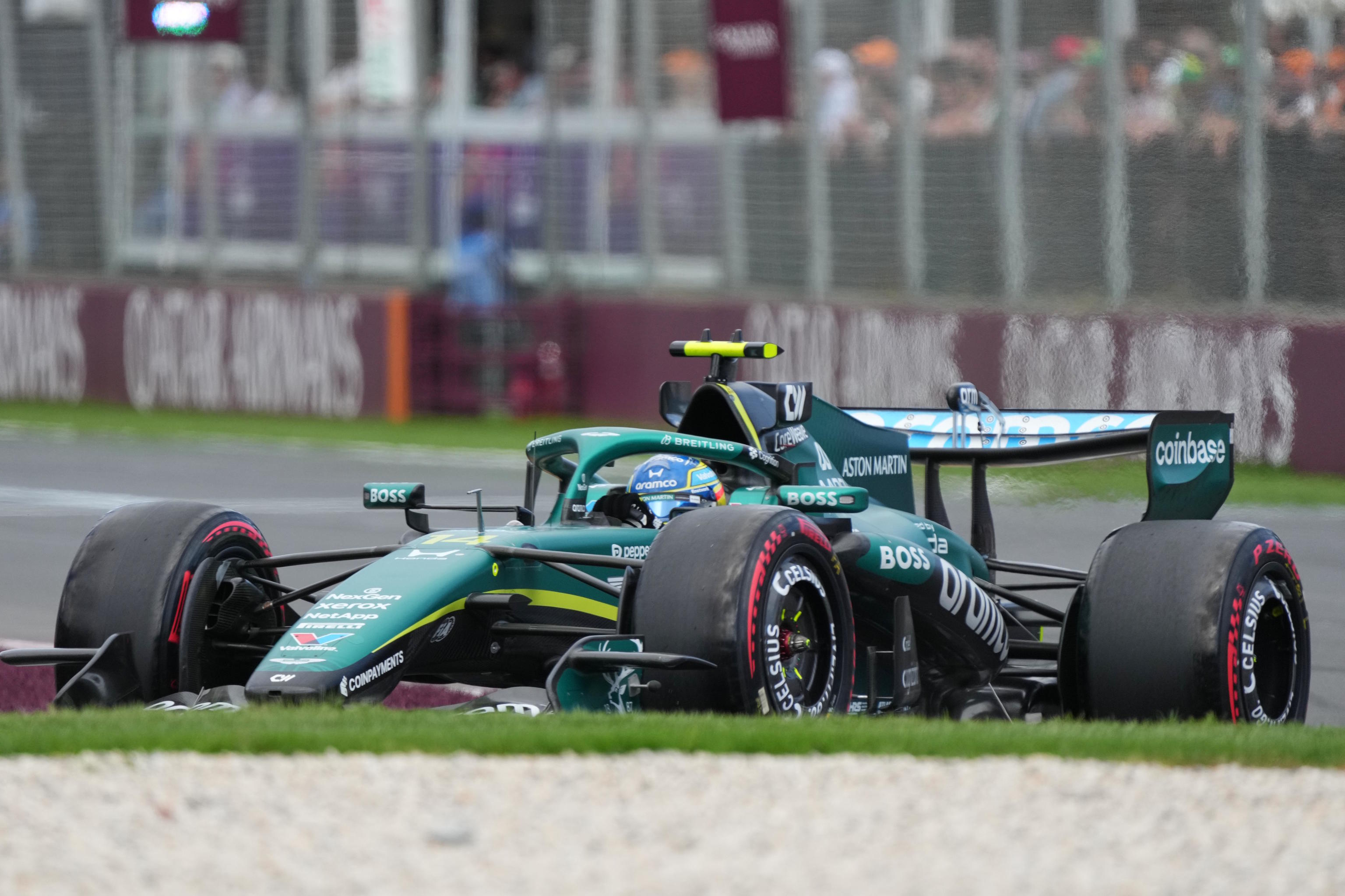 Alonso, with the AMR26, on Sunday at Albert Park.
