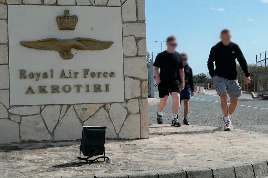 British soldiers constantly come and go from the Royal Air Force base in Akrotiri.