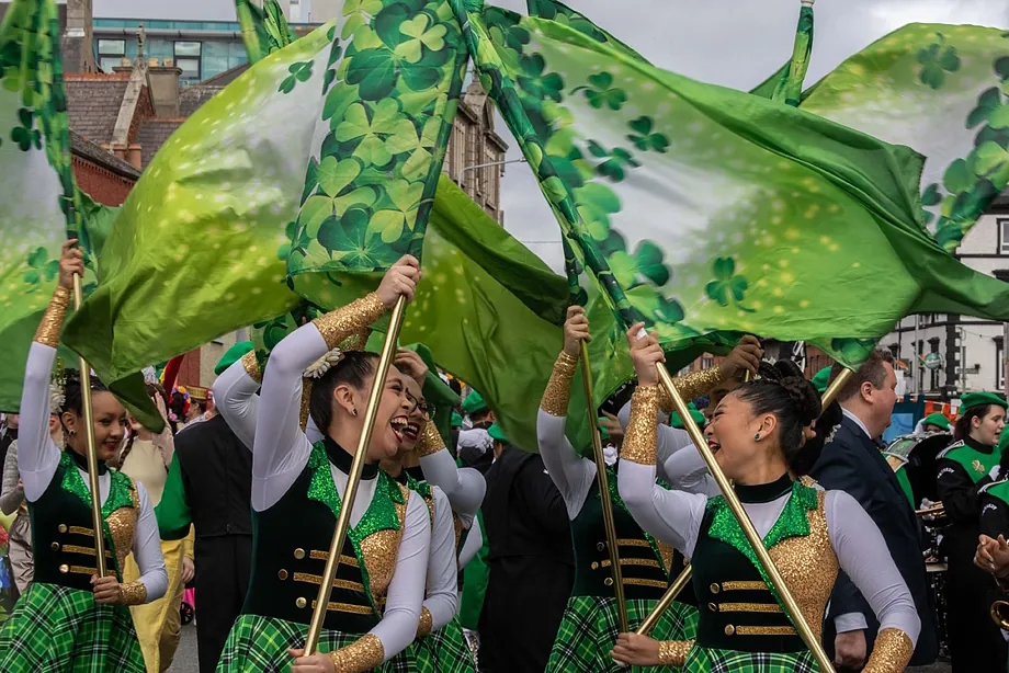 Celebration in the streets of Dublin.
