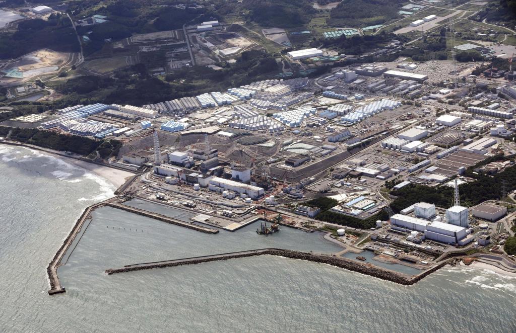 This aerial view shows the Fukushima Daiichi nuclear power plant