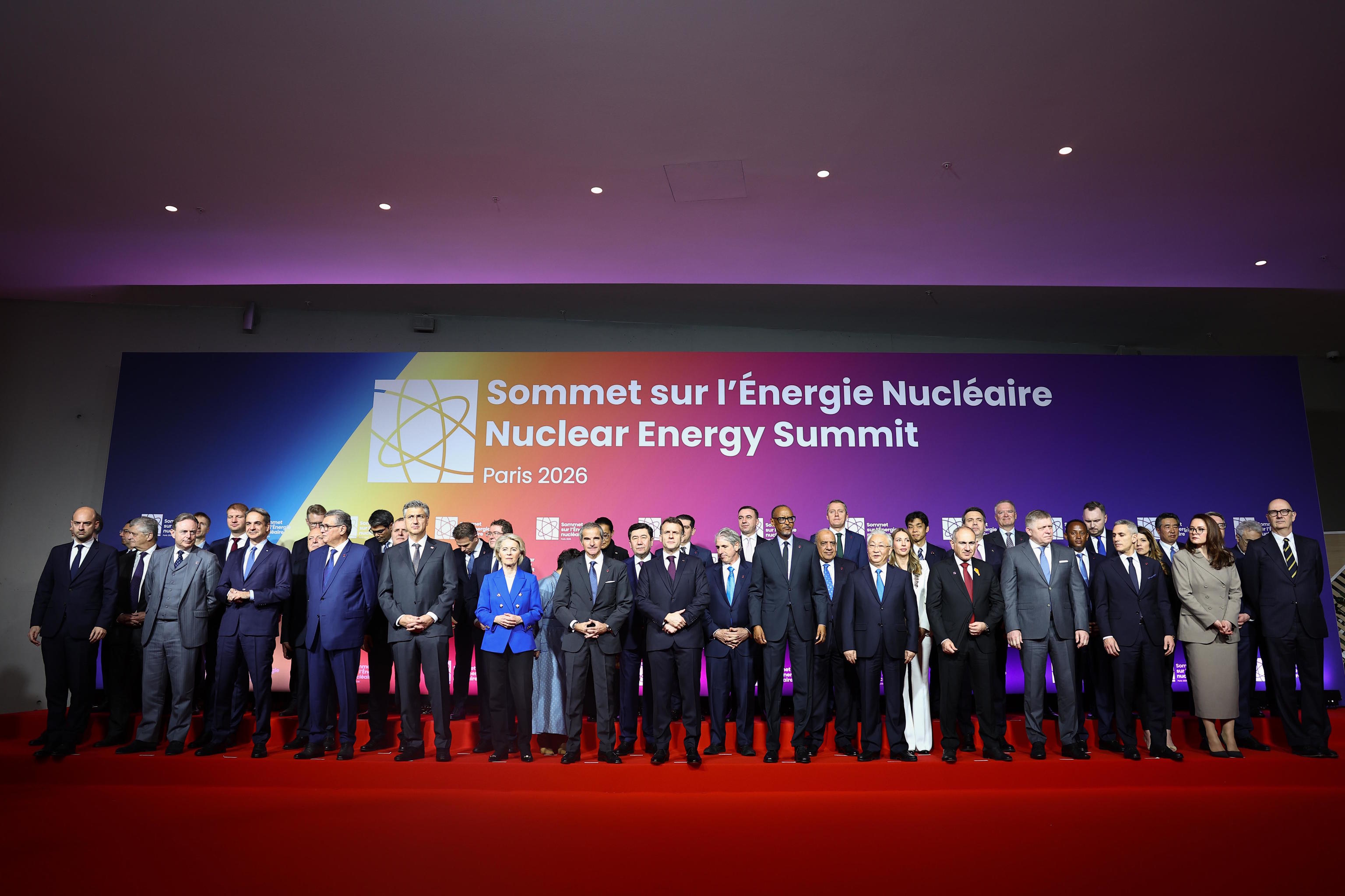Family photo at the IAEA Nuclear Energy Summit in Paris.