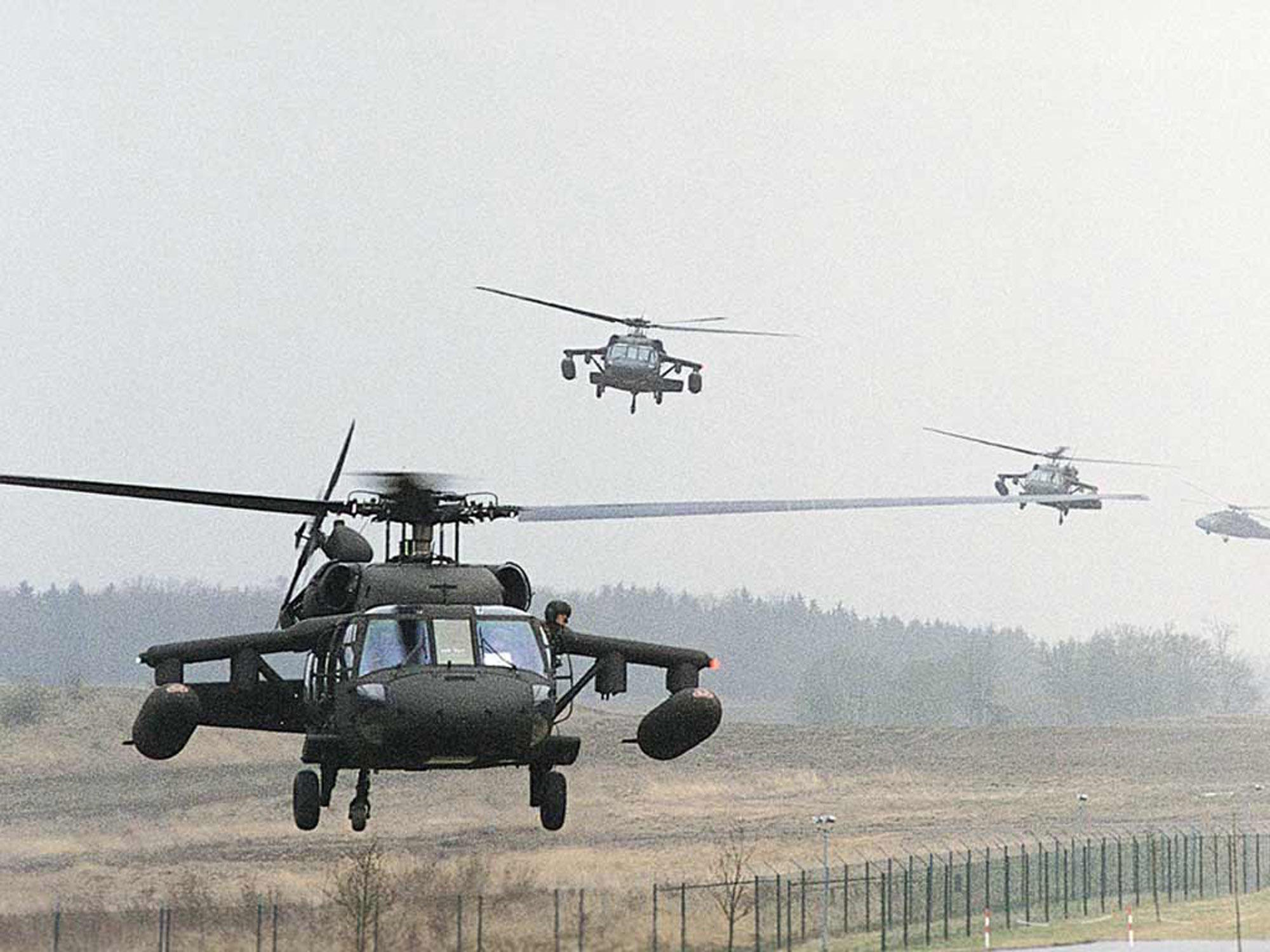 File photo of a US UH-60 Black Hawk helicopter.
