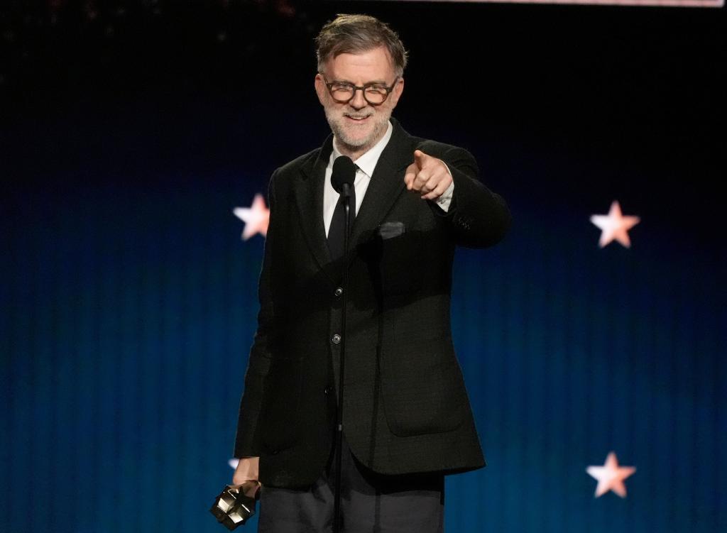 Paul Thomas Anderson accepts the award for best director for "One Battle After Another"