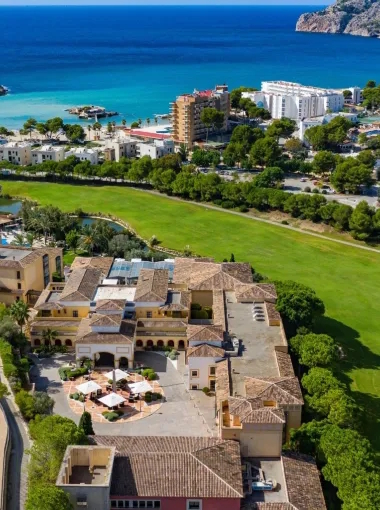 General view of the Camp de Mar hotel that is linked to Khamenei.