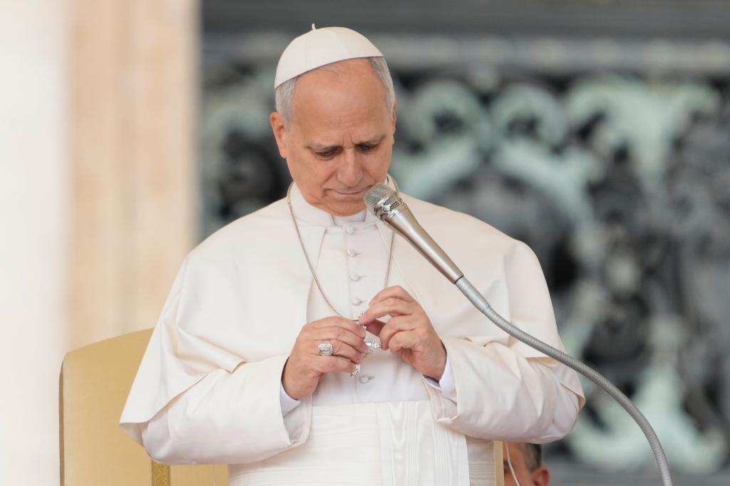 Pope Leo XIV holds his weekly general audience in St. Peter's Square at The Vatican