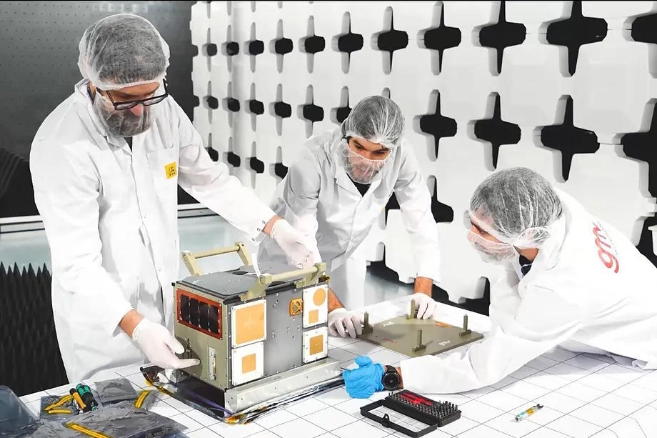 Assembly of the Celeste IOD-1 satellite at the Spanish company GMV.
