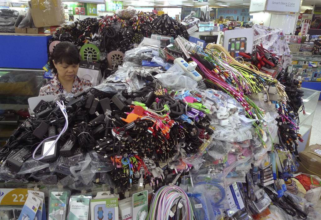 Seg electronics market in the Huaqiangbei neighborhood in Shenzhen, China