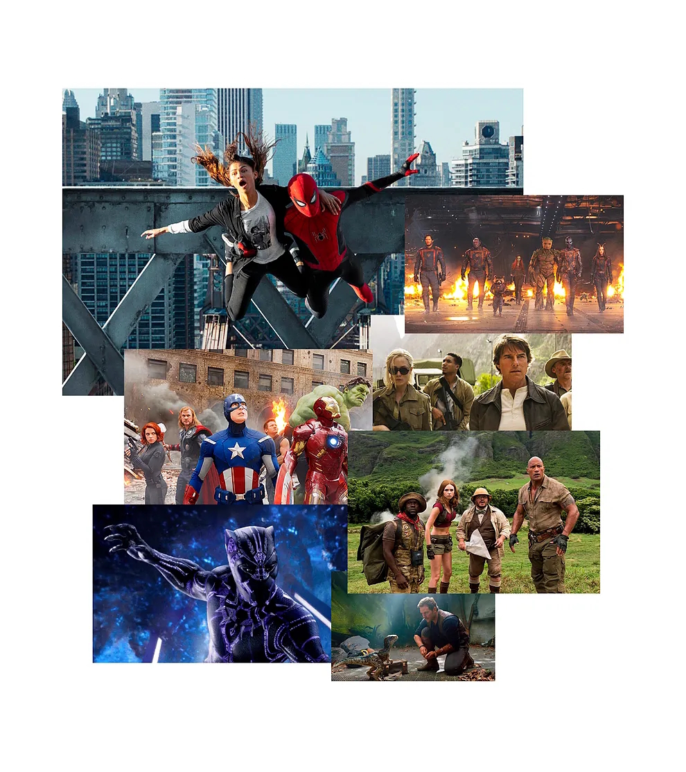 Some Hollywood blockbusters.