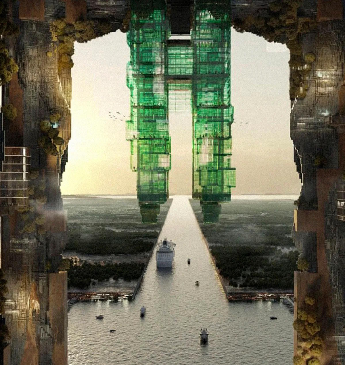 The Line, the city that is 180 kilometers long.