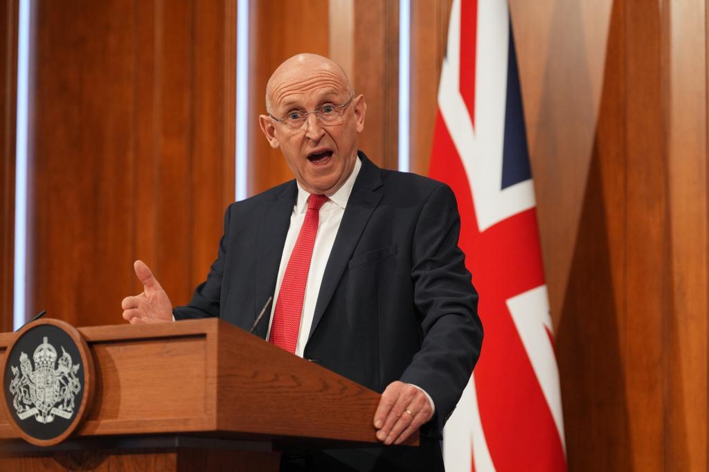 Britain's Defence Secretary John Healey.