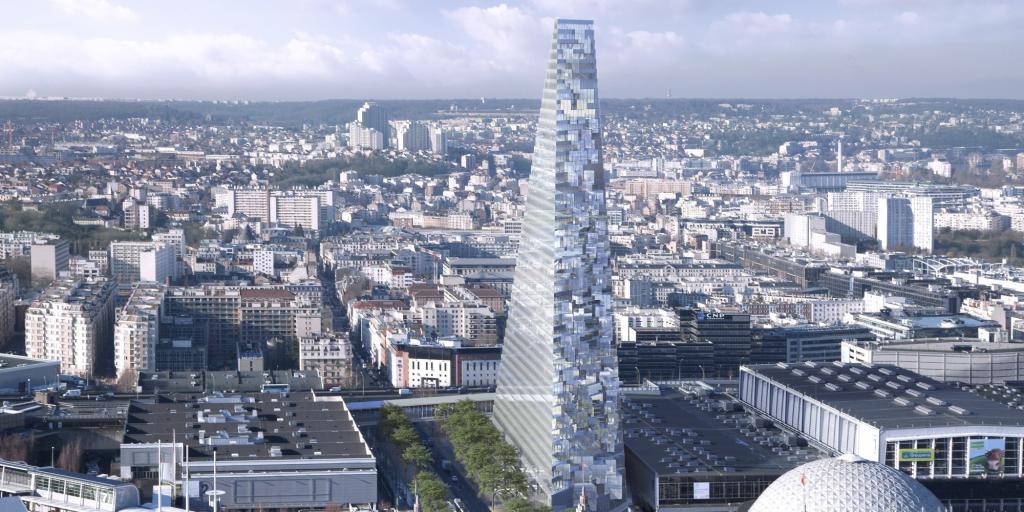 Our Triangle, which would be the third-highest tower of Paris after the Eiffel Tower and the Montparnasse towe