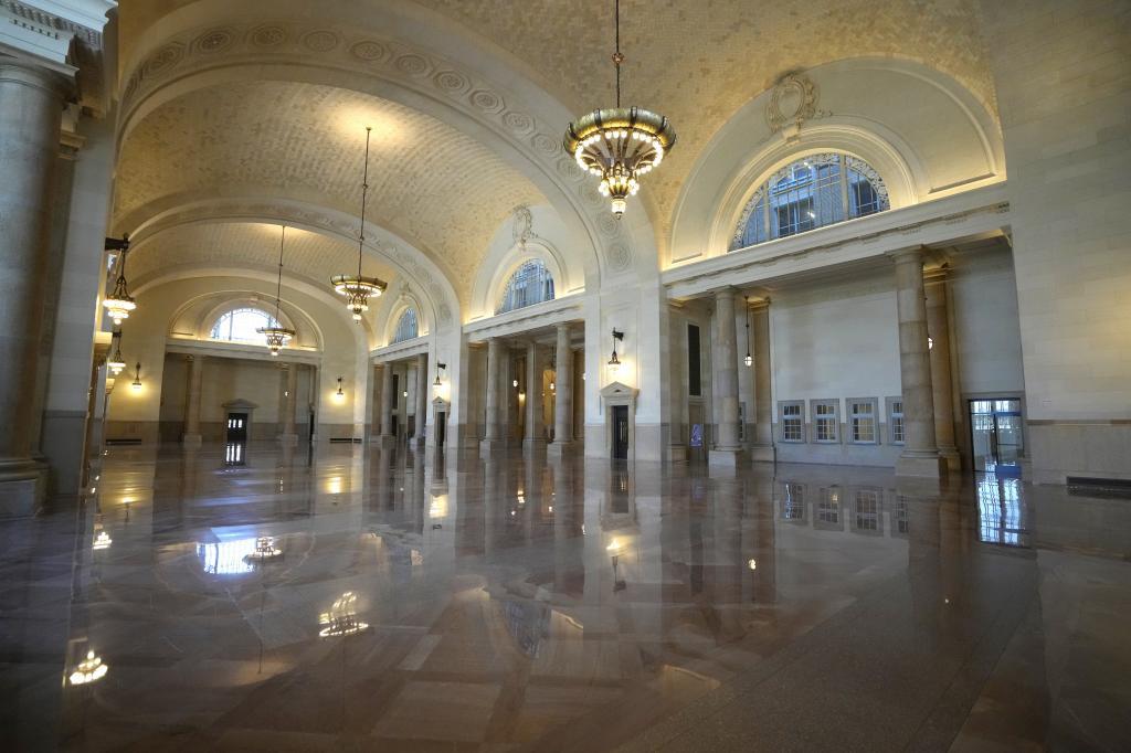 The interior of the Michigan Central Station.