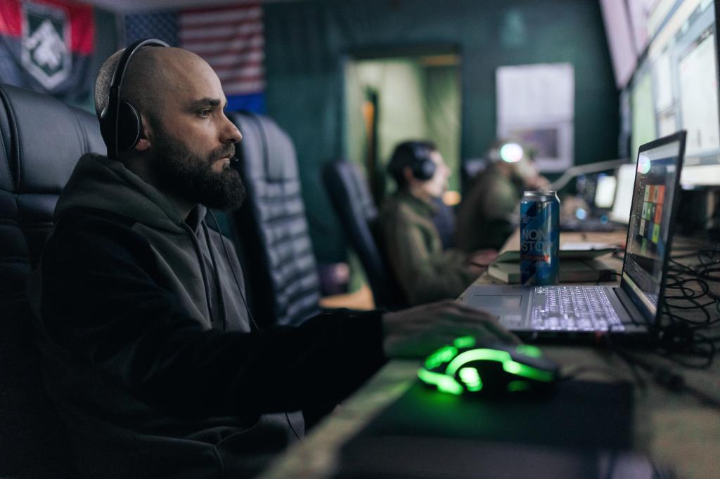 Soldiers from Ukraine's Khartia brigade operate drones from the Kharkiv region