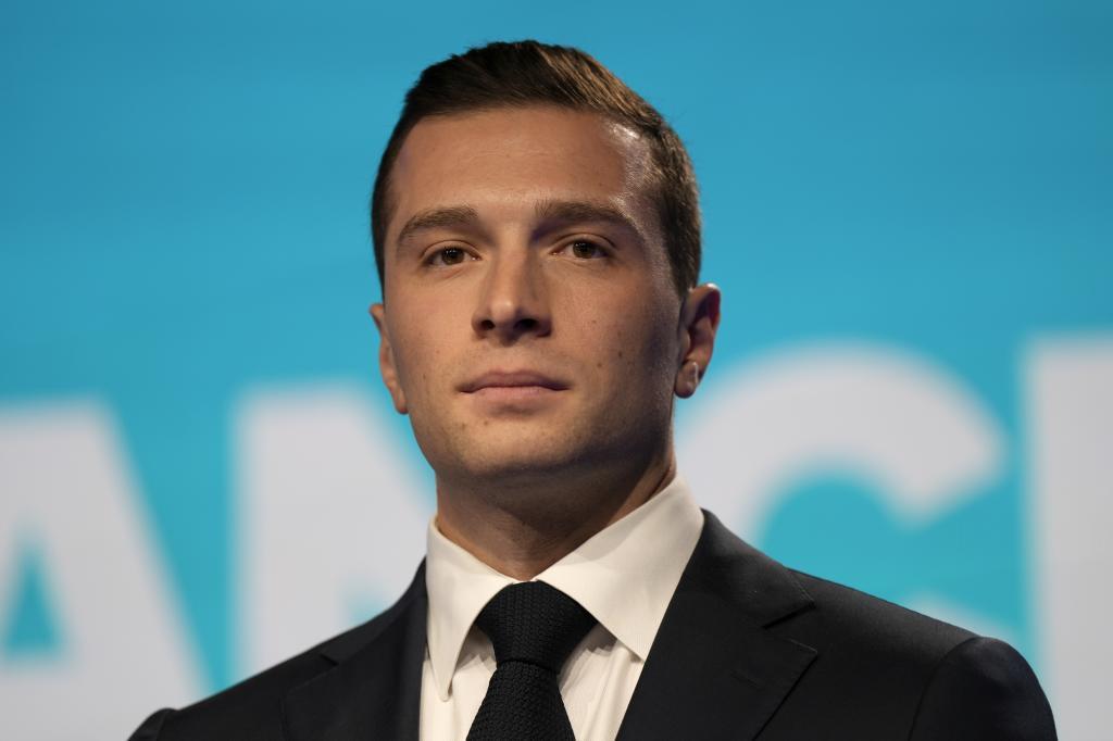 Far-right National Rally party president Jordan Bardella