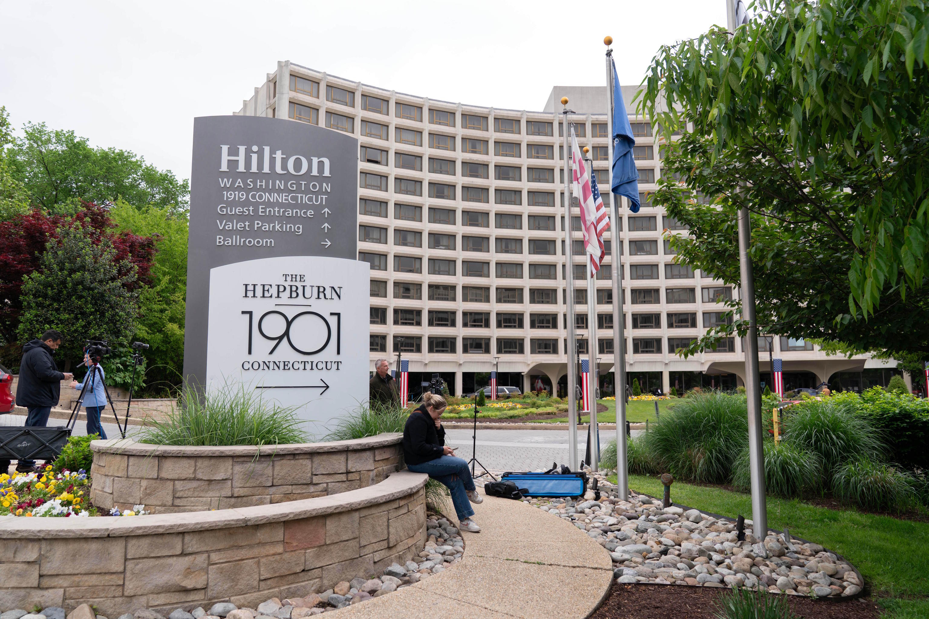 The Washington Hilton hotel is seen on Sunday.