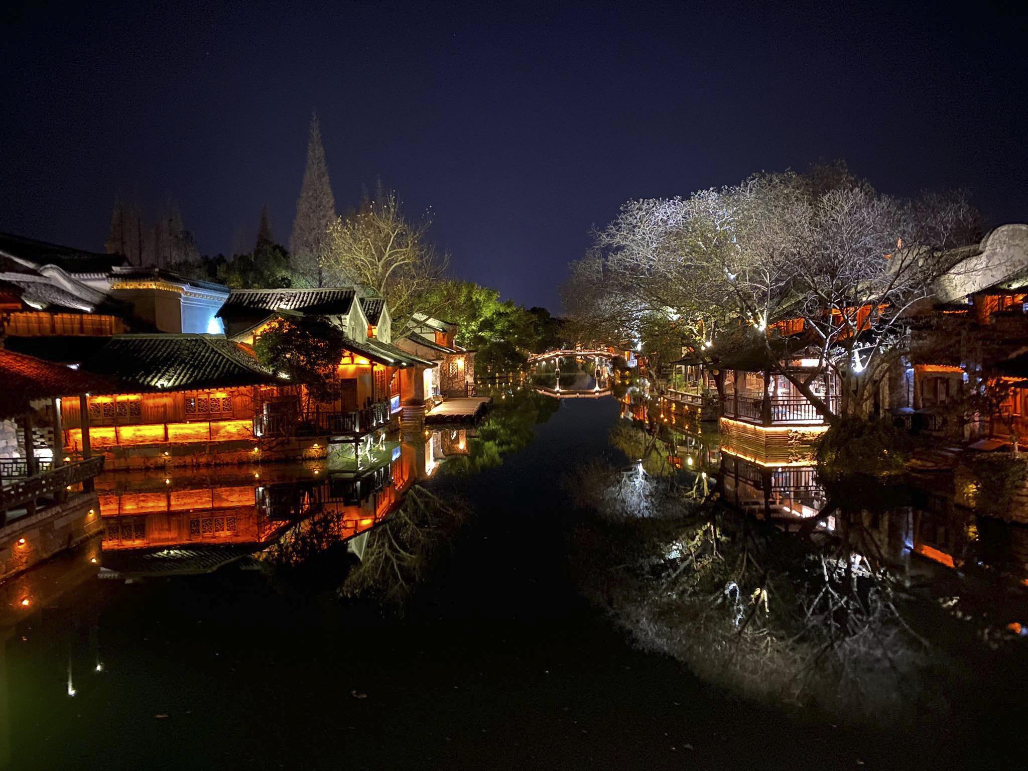 Restaurants and tea houses in Wuzhen, China.