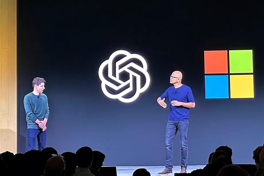 OpenAI CEO Sam Altman and Microsoft CEO Satya Nadella.
