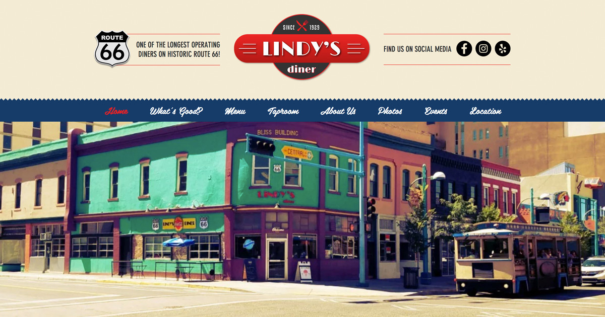 The historic Lindy's Diner, located on the iconic Route 66