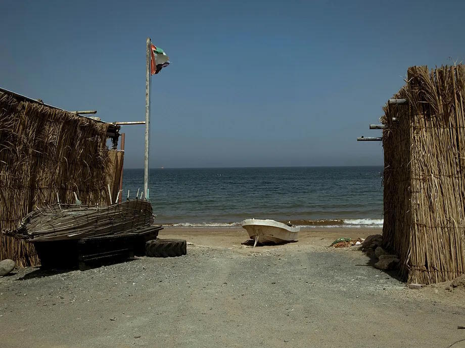 Murbah Beach, next to the Fujairah pipeline (United Arab Emirates), in the Gulf of Oman.