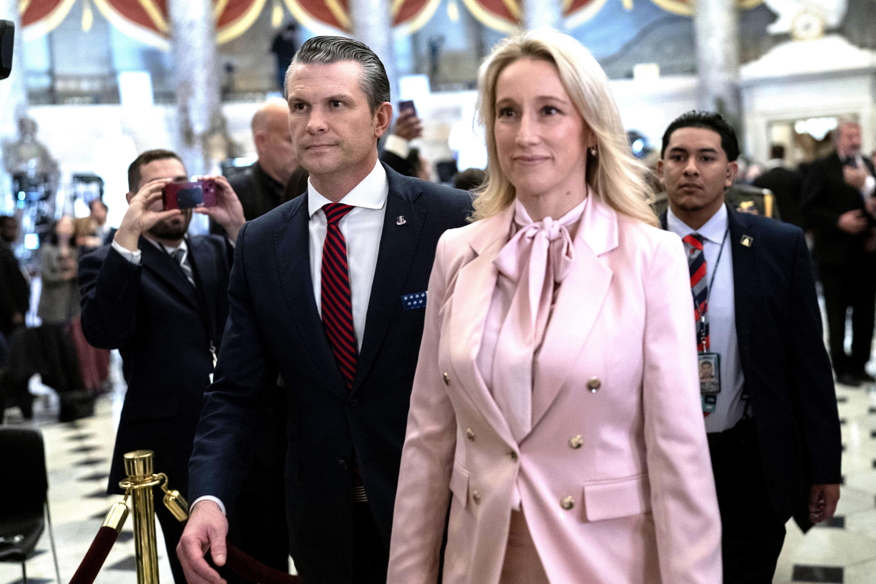 Pete Hegseth and his wife Jennifer Rauchet.