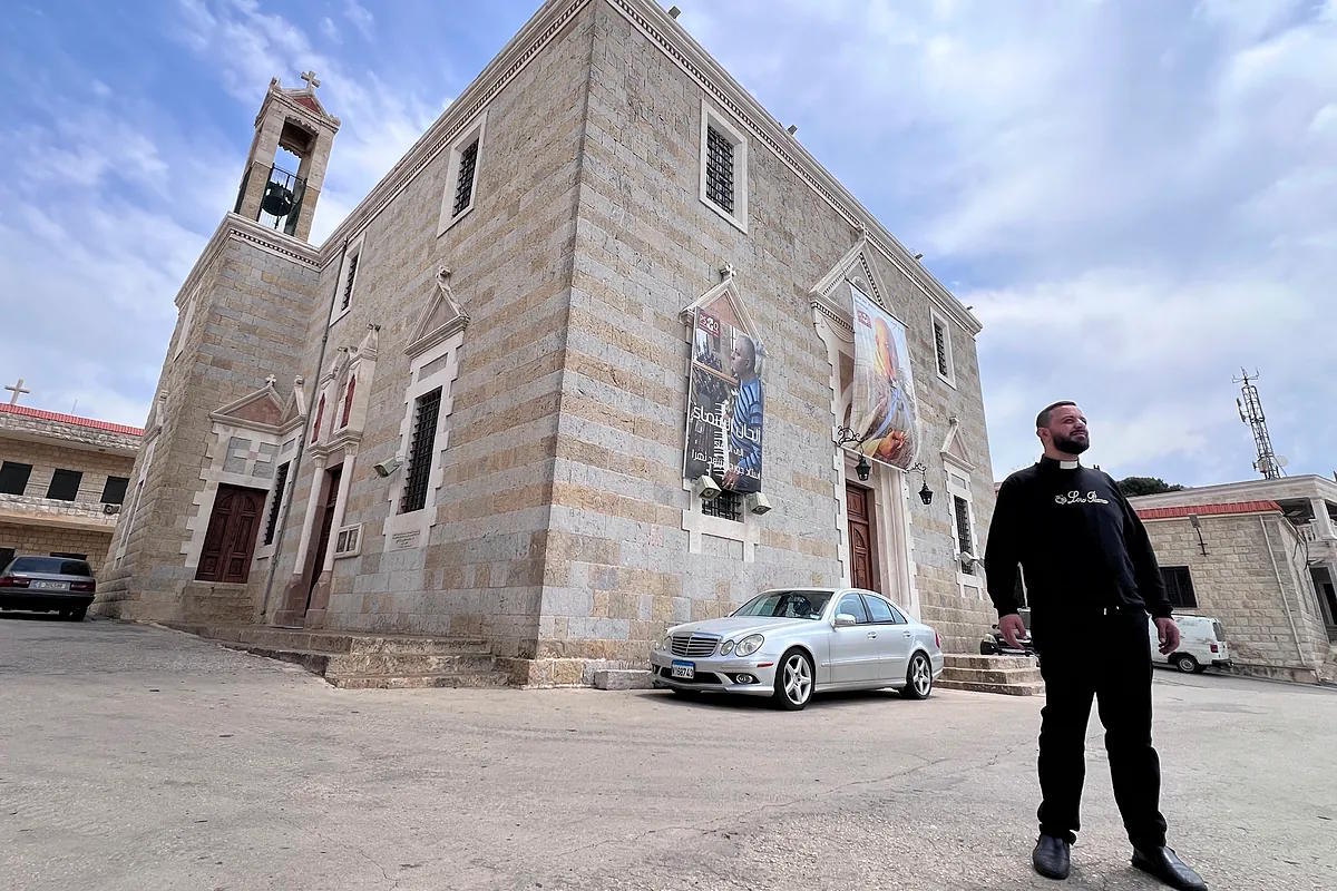Facade of the main church of Qlaaya.