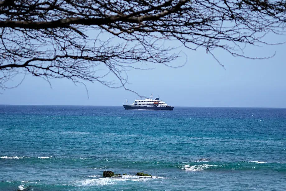 The MV Hondius cruise ship in Cape Verde waters.
