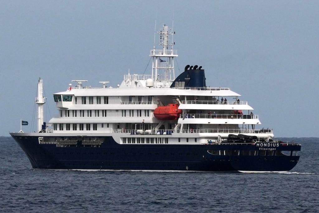 The MV Hondius cruise ship.