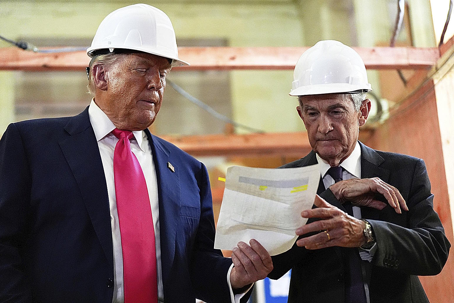 Donald Trump and Jerome Powell in 2025.