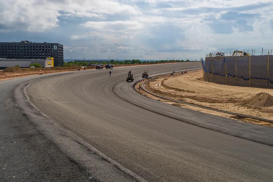 The building for VIP areas being built at the Monumental.
