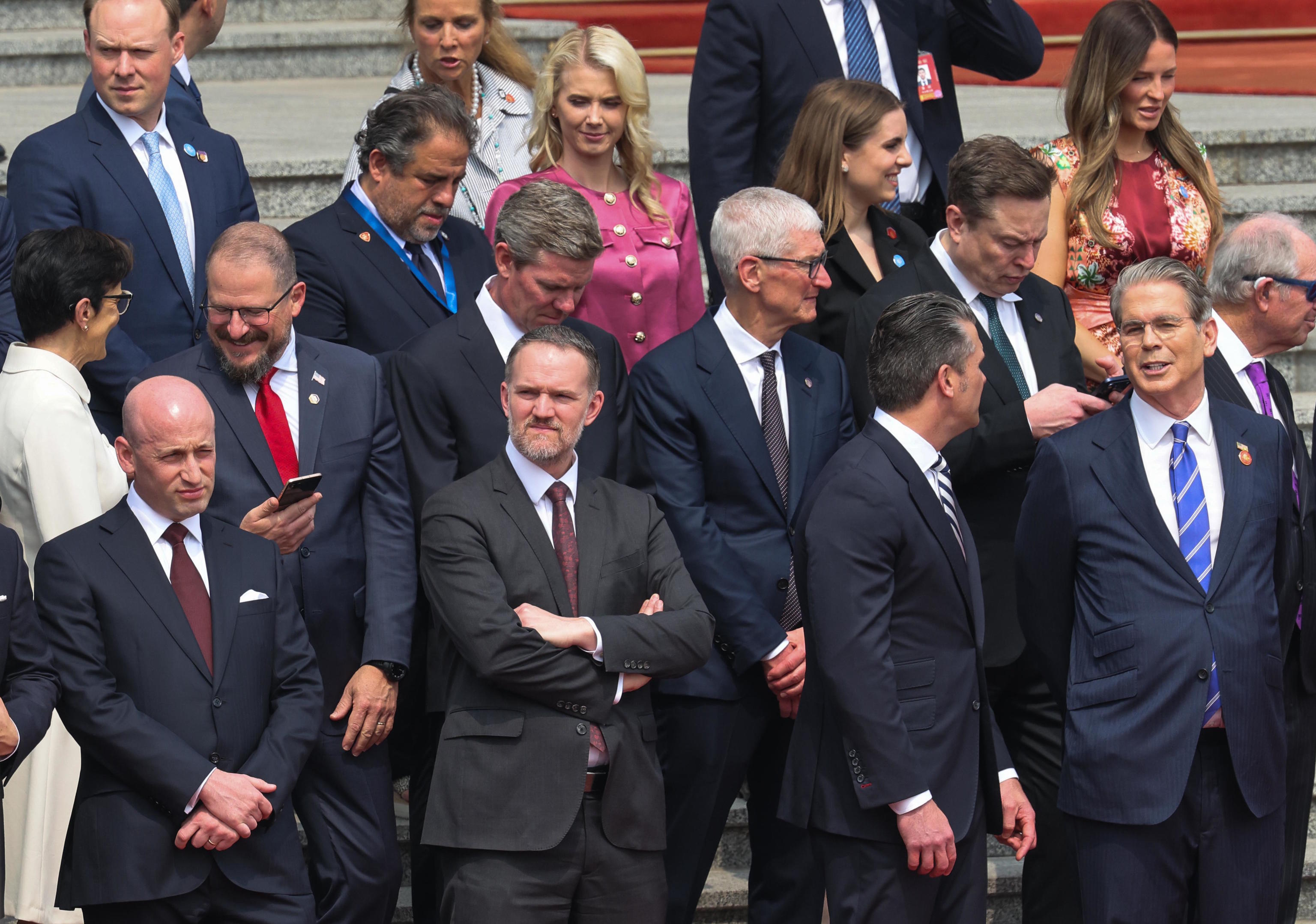 Musk and other members of the U.S. delegatio in Beijing.