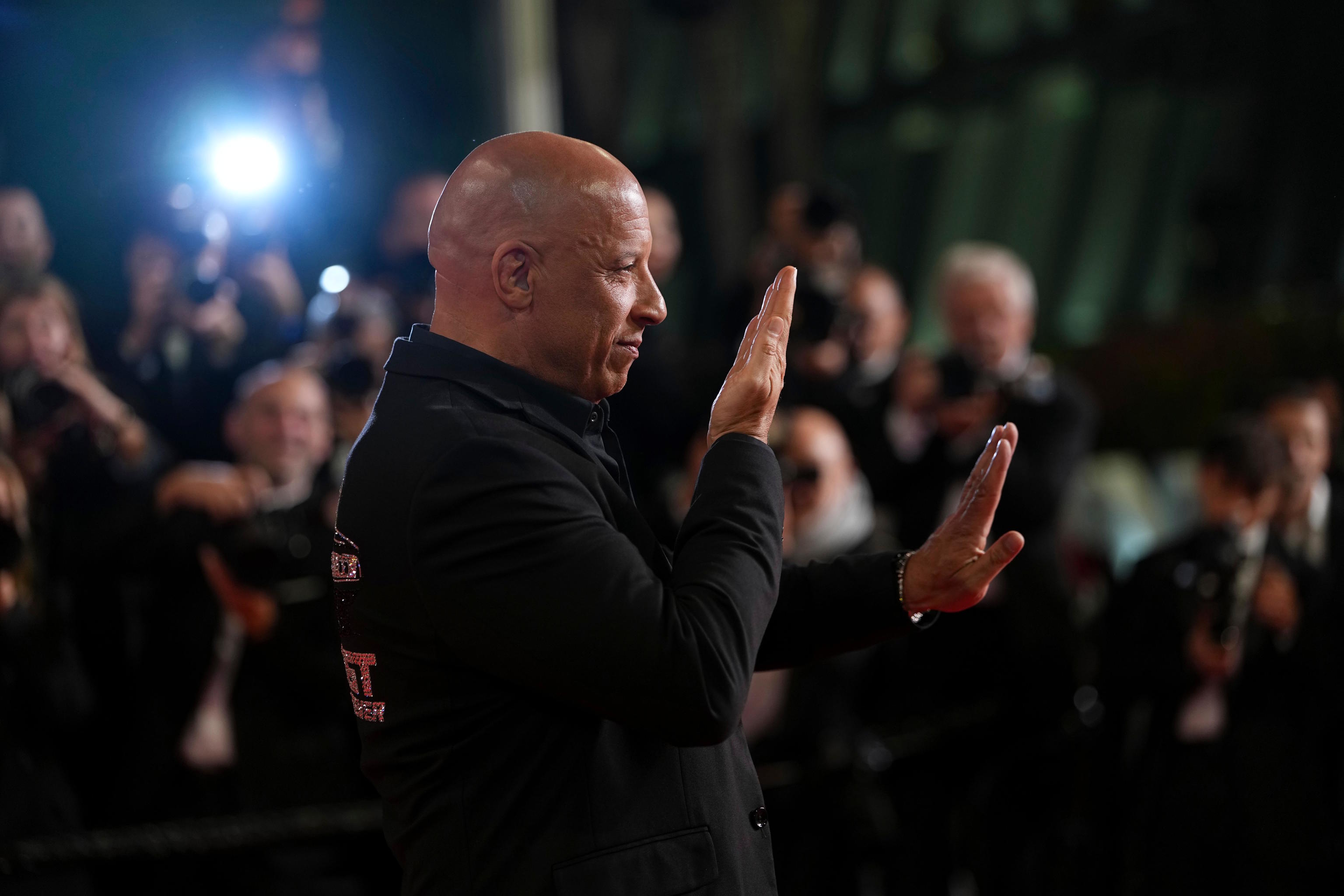 Vin Diesel poses for photographers in Cannes.