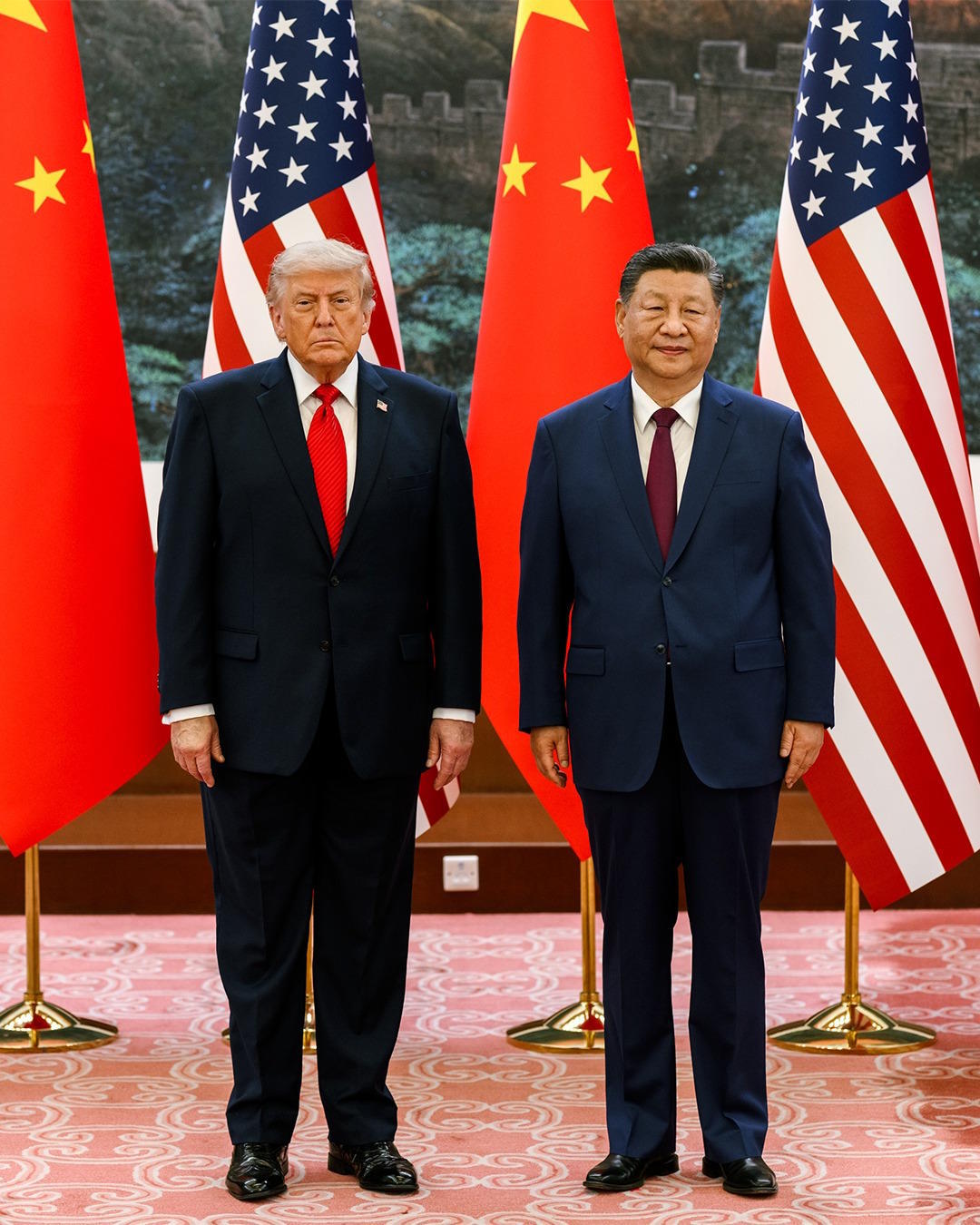Donald Trump and Xi Jinping in Beijing.