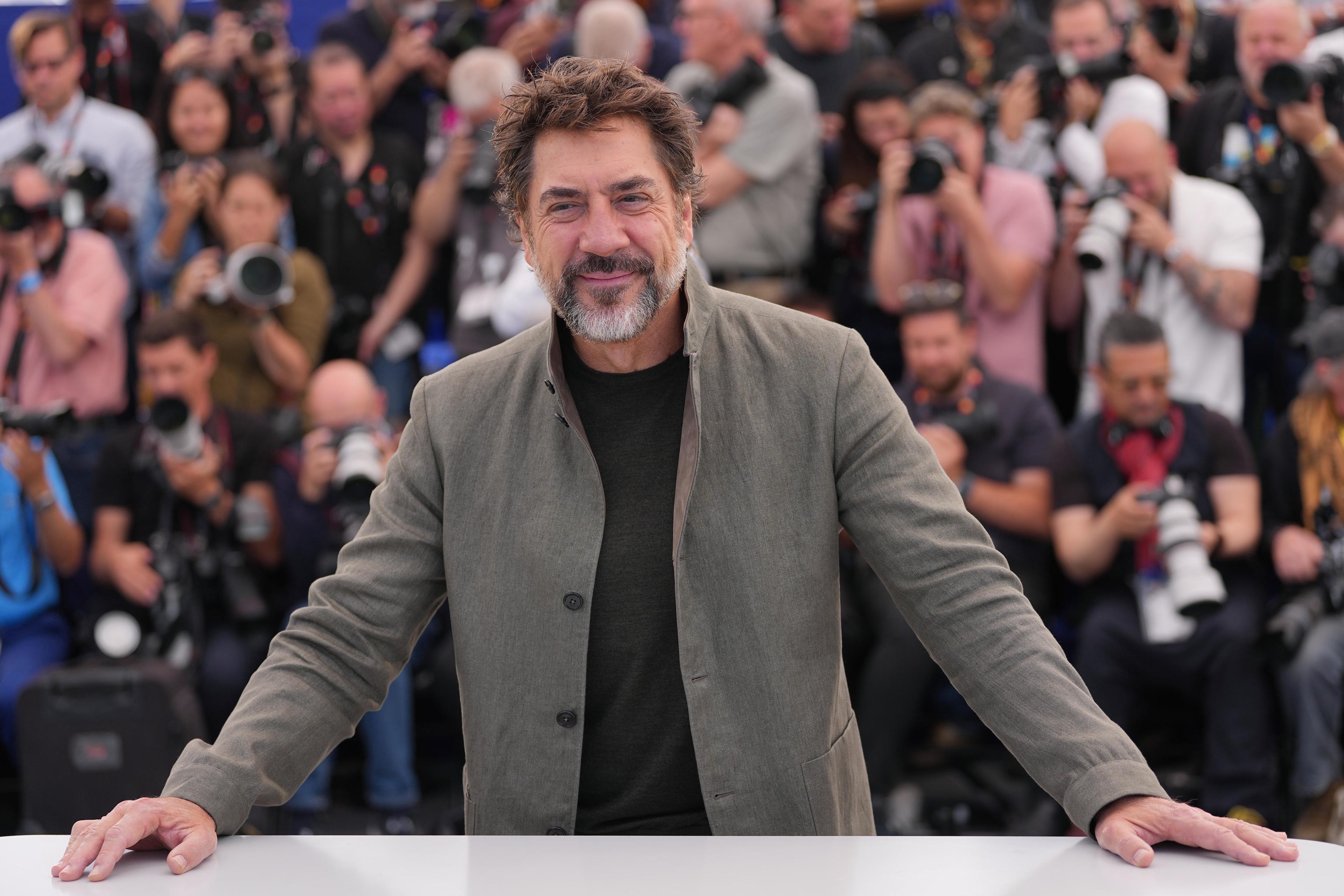 Javier Bardem poses for photographers at Cannes.