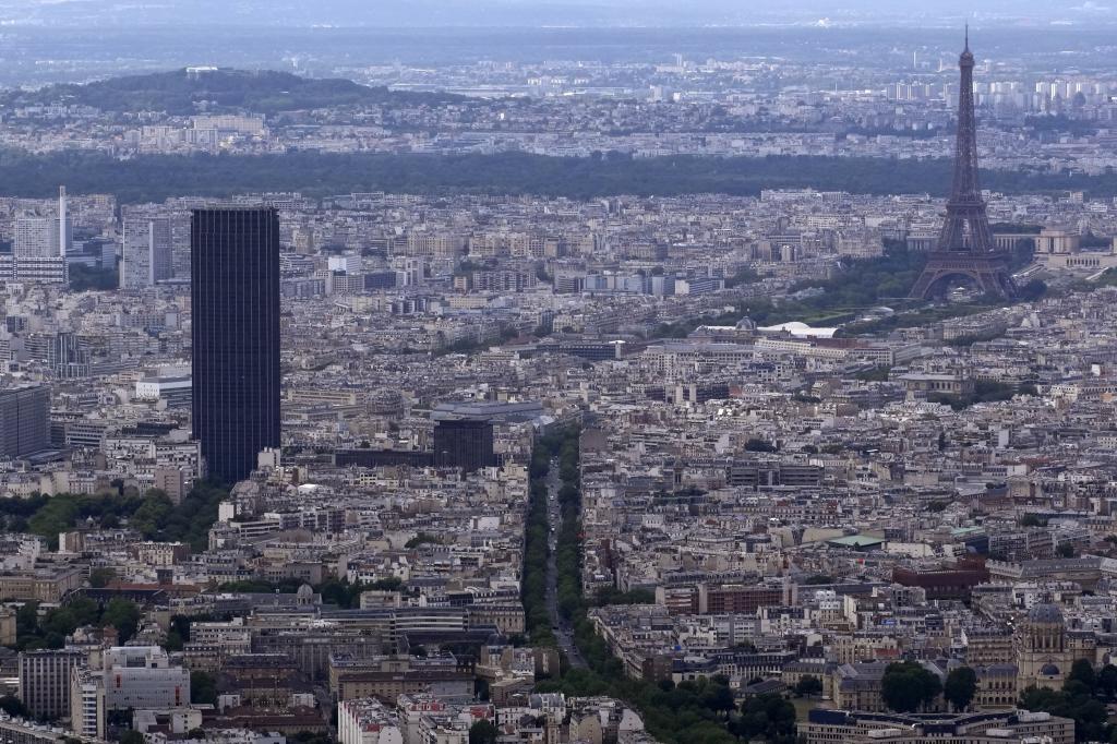 The Eiffel Tower and the Montparnasse tower.