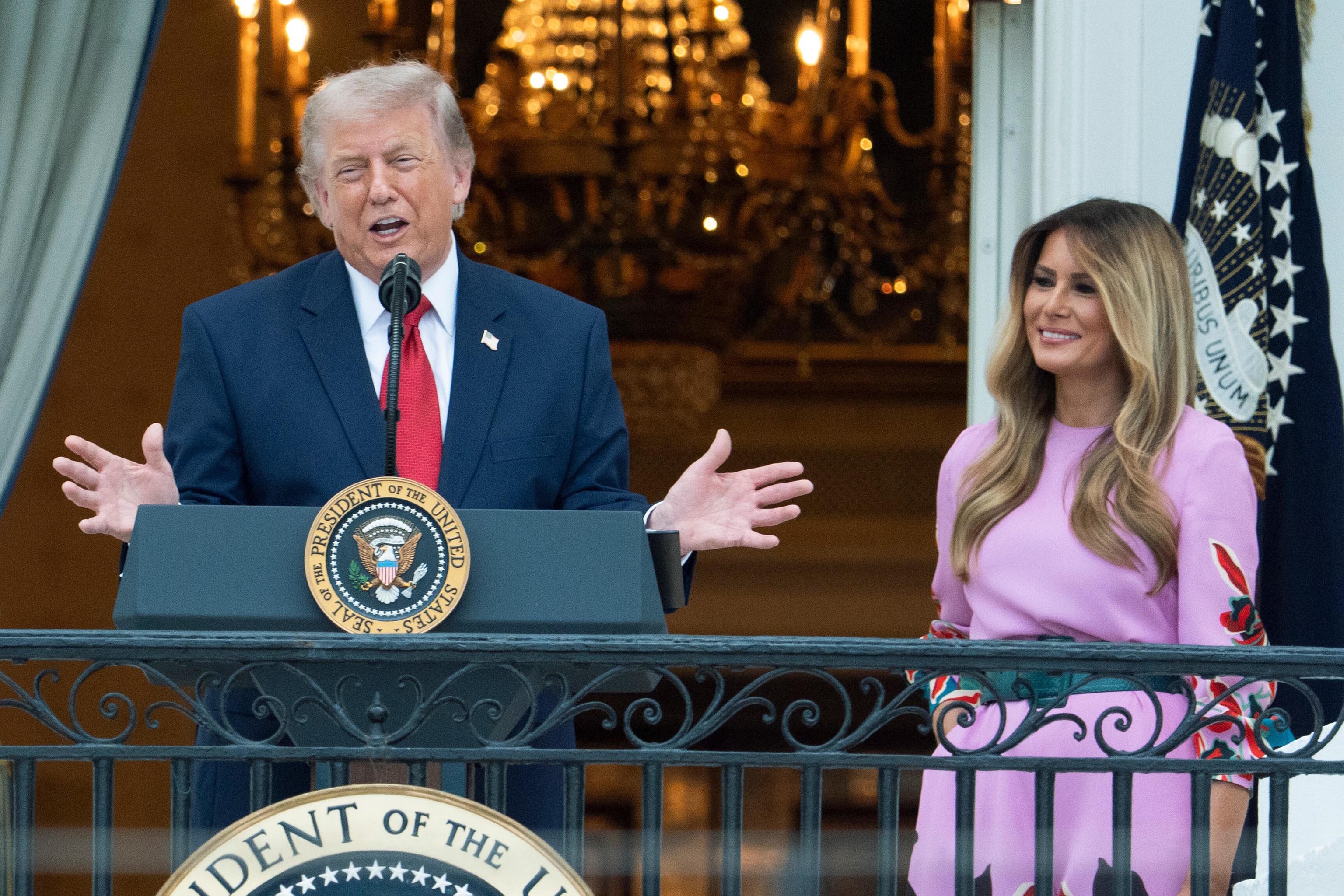 President Donald Trump and first lady Melania Trump.