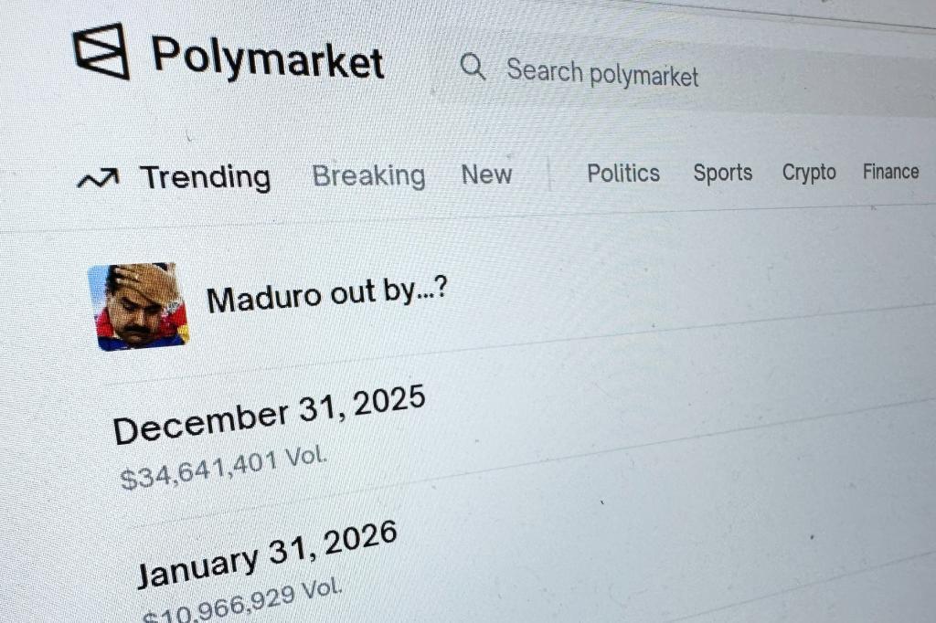 The Polymarket prediction market website.