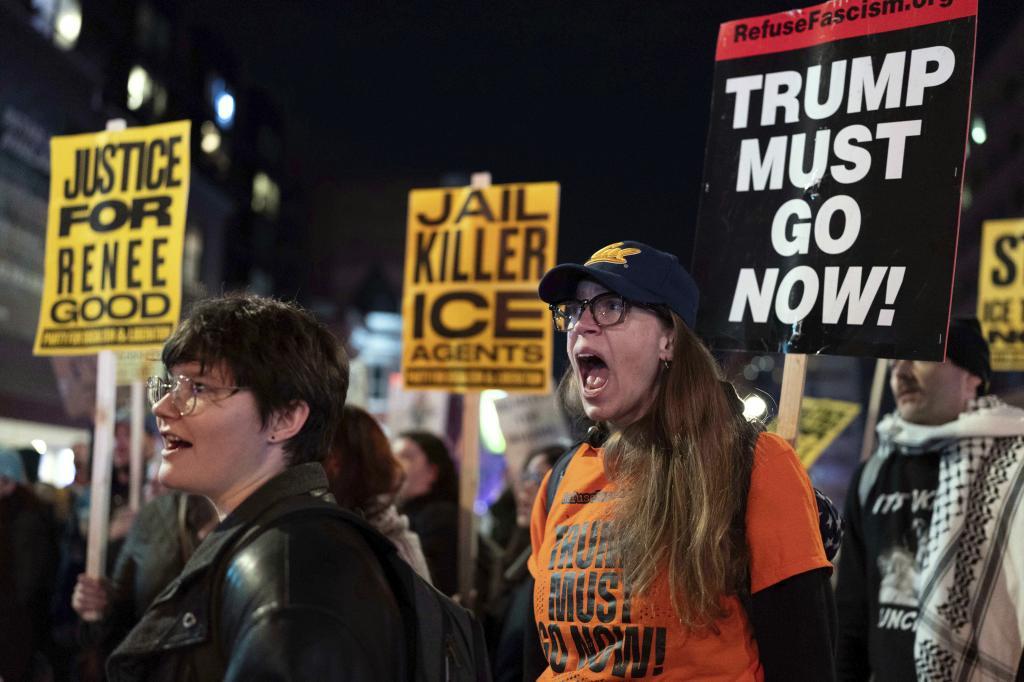 Demonstrators rally before marching to the White House in Washington