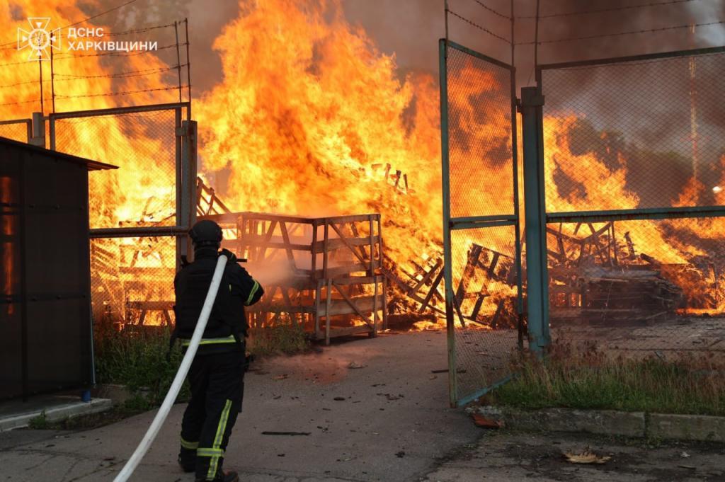 Russian strike on Kharkiv region.