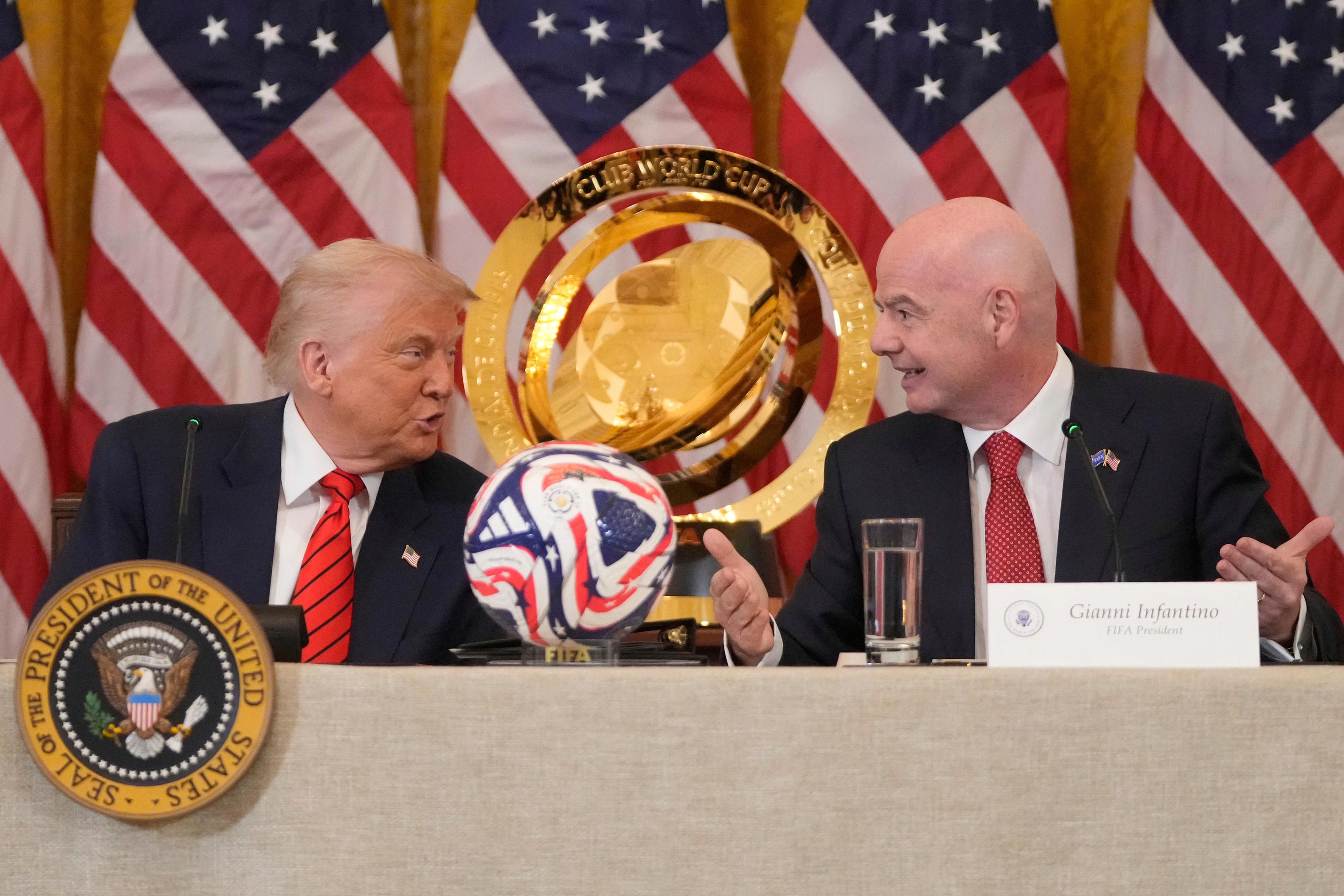 President Donald Trump and FIFA President Gianni Infantino.