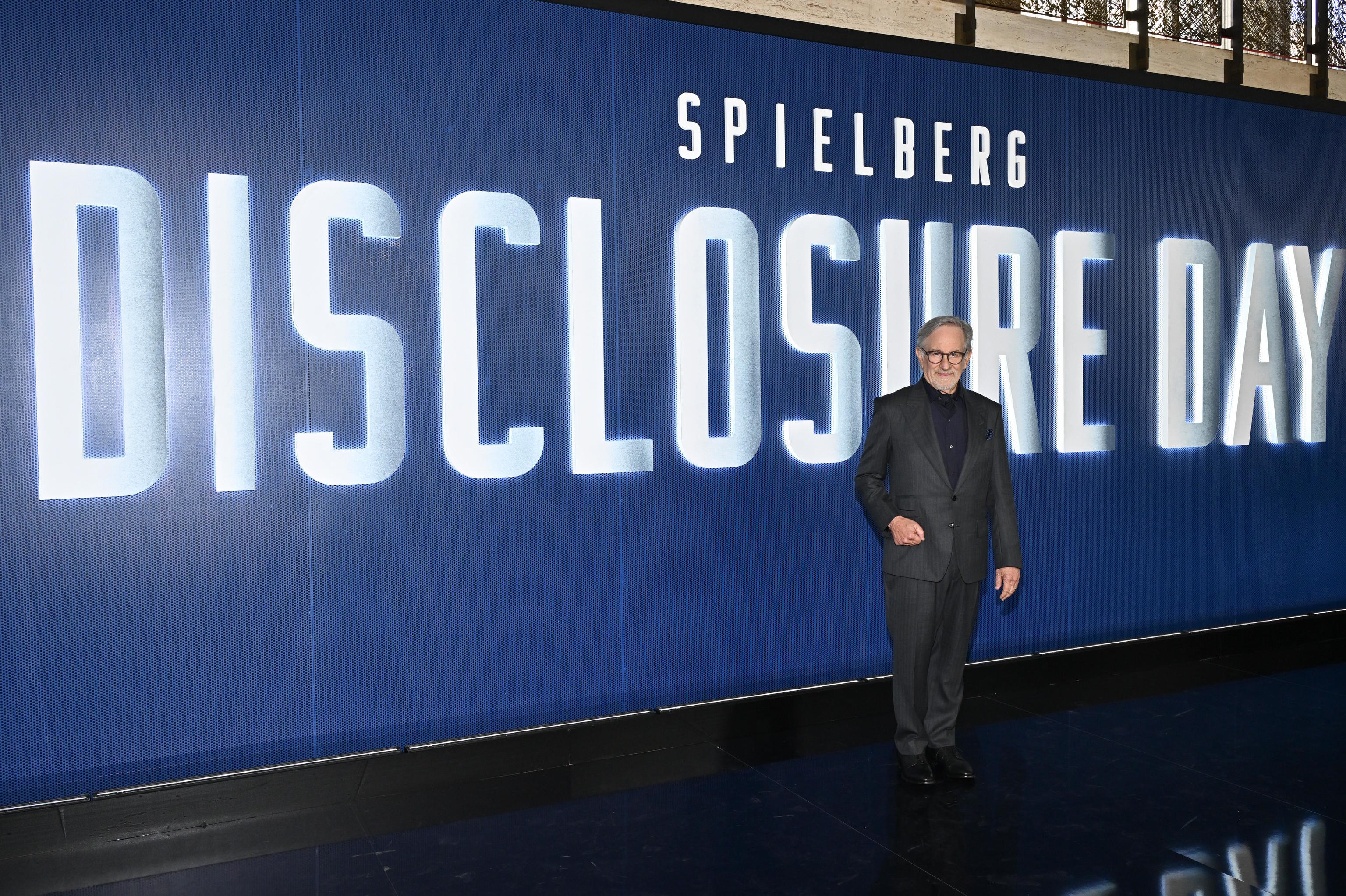 Director Steven Spielberg attends the "Disclosure Day" premiere.