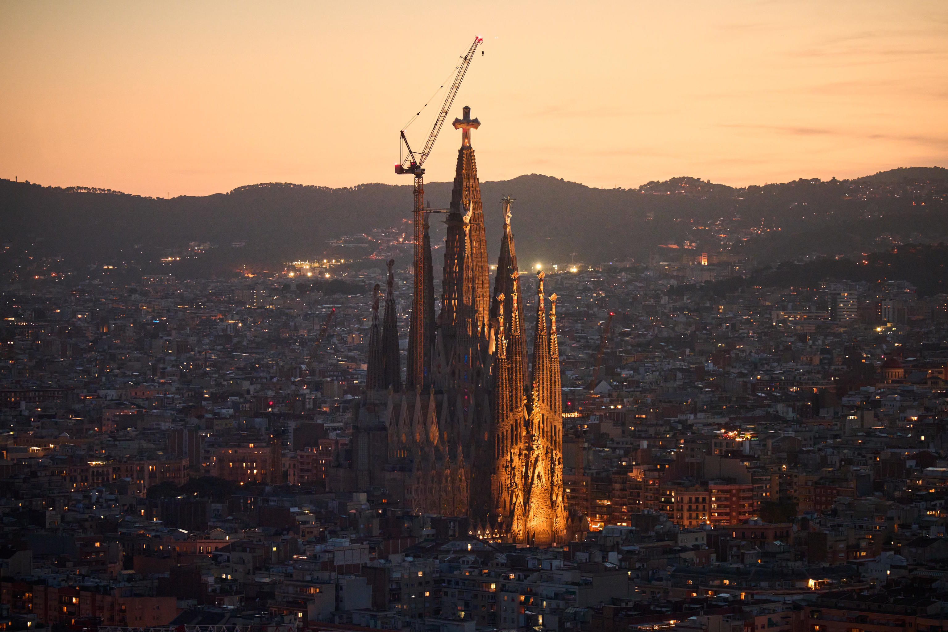 Antoni Gaud�'s Basilica of the Sagrada Fam�lia in Barcelona.