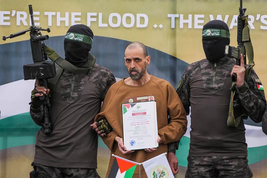 Eli Sharabi, on the day of his liberation, February 8, 2025.