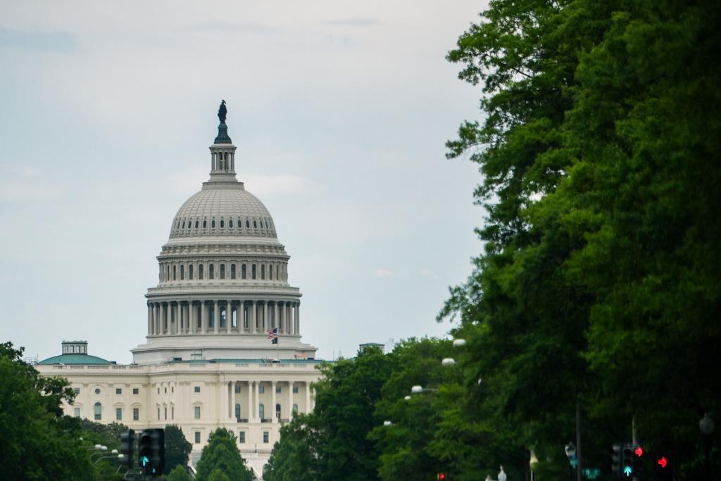 The U.S. Capitol is seen from Pennsylvania Avenue