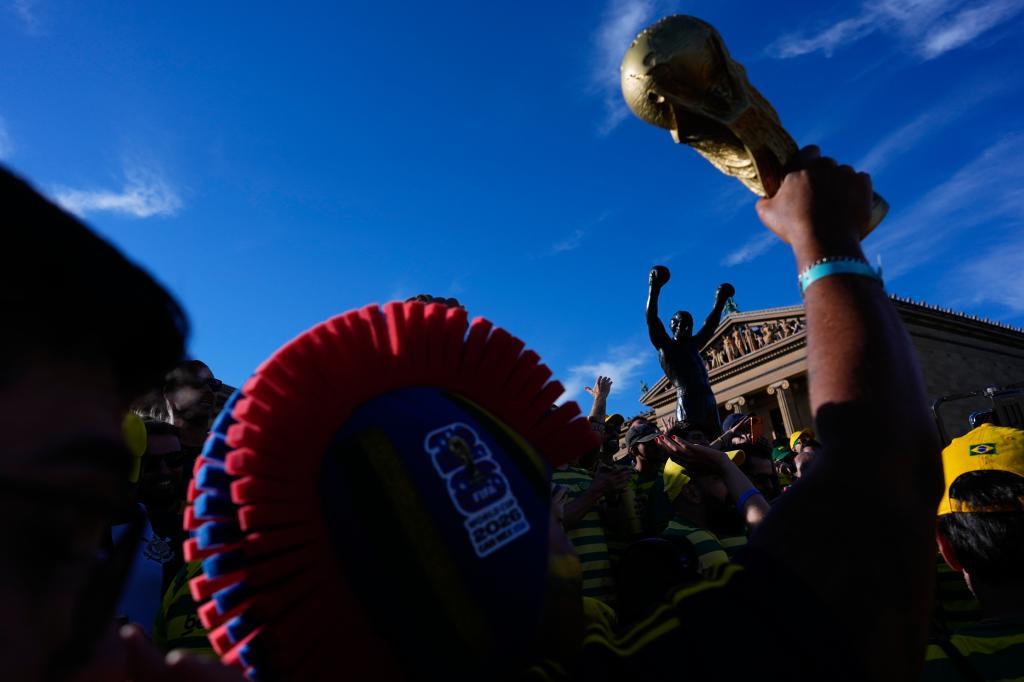 Atmosphere before the soccer game between Brazil and Haiti.